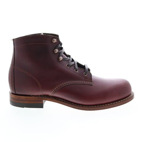 Wolverine 1000 Mile Plain Toe Boot W00137 Mens Burgundy Casual Dress Boots