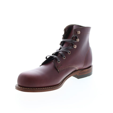Wolverine 1000 Mile Plain Toe Boot W00137 Mens Burgundy Casual Dress Boots