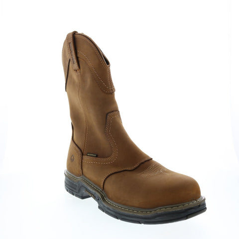 Wolverine Anthem Wellington Steel Toe W02287 Mens Brown Leather Work Boots