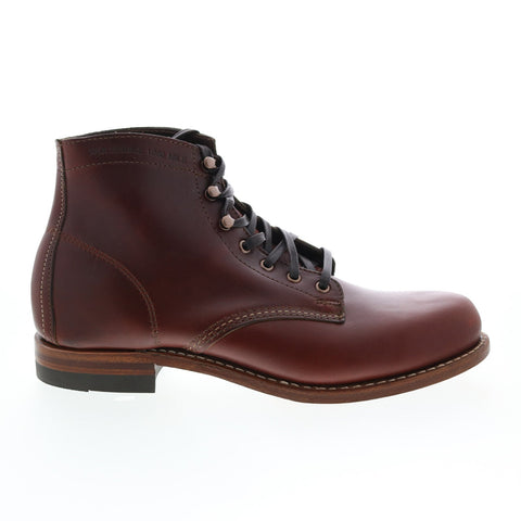 Wolverine 1000 Mile Plain Toe Boot W05299 Mens Brown Casual Dress Boots
