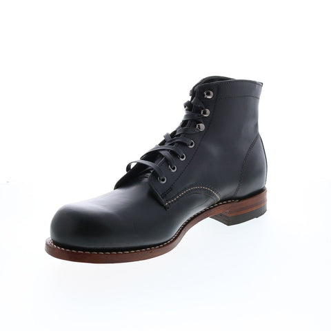 Wolverine 1000 Mile Plain Toe Boot W05300 Mens Black Casual Dress Boots