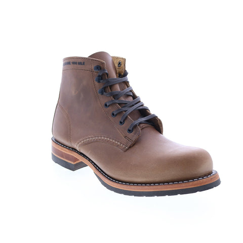 Wolverine 1000 Mile Plain Toe Boot W080075 Mens Brown Casual Dress Boots