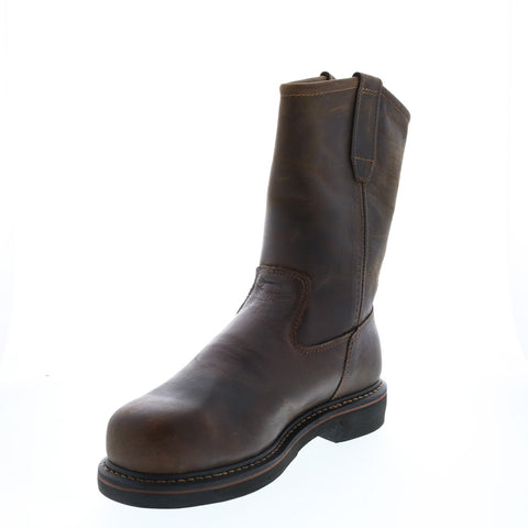 Wolverine Brek Wellington W10084 Mens Brown Leather Slip On Work Boots