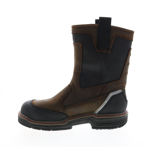 Wolverine Overman Waterproof Carbonmax Wellington 10" Mens Brown Work Boots