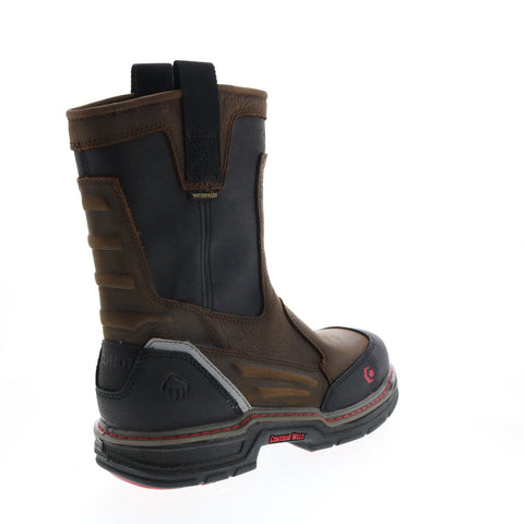 Wolverine Overman Waterproof Carbonmax Wellington 10" Mens Brown Work Boots