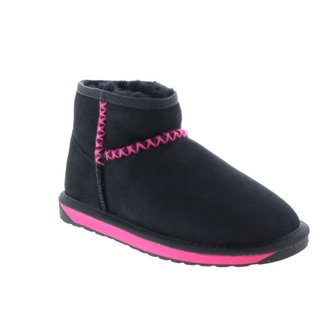 EMU Australia Barbie X Stinger Micro Stitch W12899 Womens Black Ankle Boots