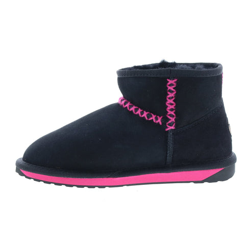 EMU Australia Barbie X Stinger Micro Stitch W12899 Womens Black Ankle Boots