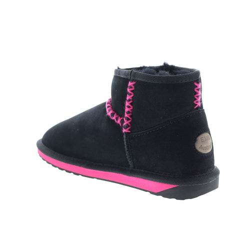 EMU Australia Barbie X Stinger Micro Stitch W12899 Womens Black Ankle Boots