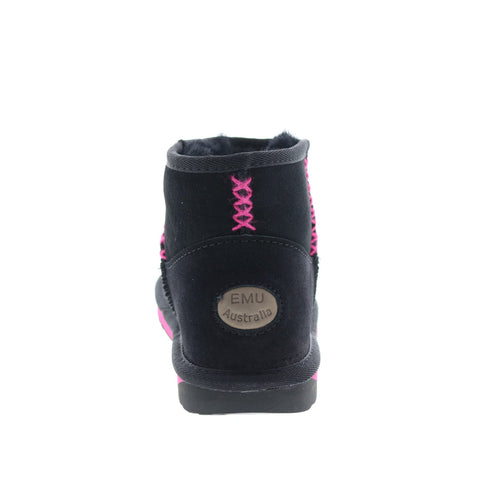 EMU Australia Barbie X Stinger Micro Stitch W12899 Womens Black Ankle Boots