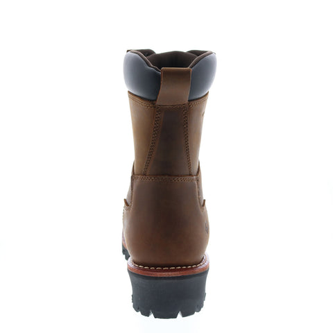 Wolverine Logger 8" W200070 Mens Brown Leather Lace Up Work Boots