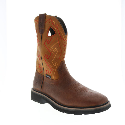 Wolverine Rancher Aztec W200112 Mens Brown Leather Slip On Work Boots 