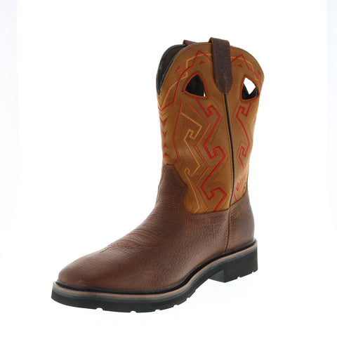 Wolverine Rancher Aztec W200112 Mens Brown Leather Slip On Work Boots 