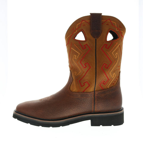 Wolverine Rancher Aztec W200112 Mens Brown Leather Slip On Work Boots 