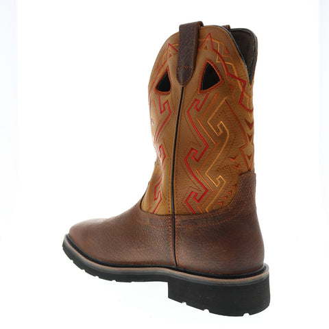 Wolverine Rancher Aztec W200112 Mens Brown Leather Slip On Work Boots 