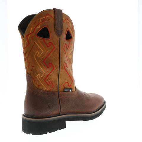 Wolverine Rancher Aztec W200112 Mens Brown Leather Slip On Work Boots 