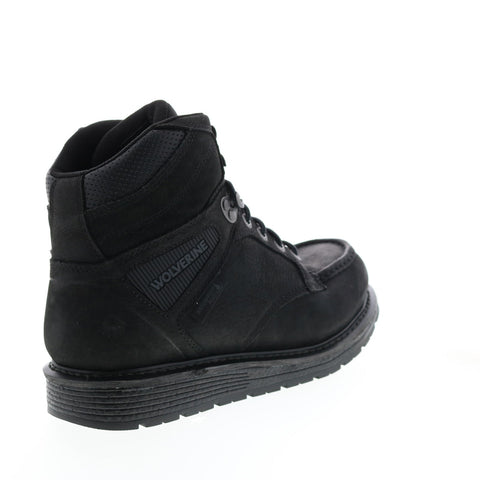 Wolverine Hellcat Ultraspring Moc Toe Wedge Wp 6" Mens Black Work Boots