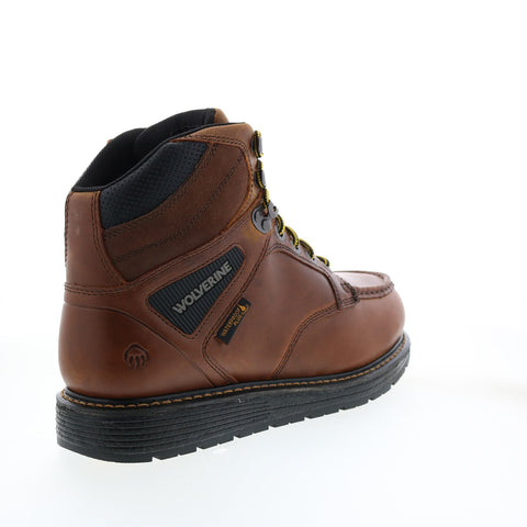 Wolverine Hellcat Wedge 6" Moc Toe Ultraspring Mens Brown Wide Work Boots