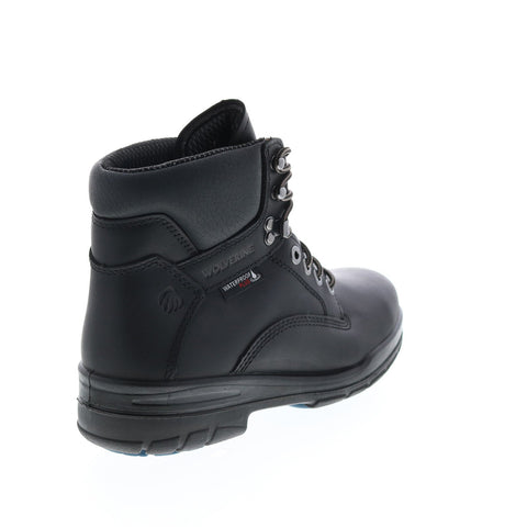 Wolverine Durashocks SR W210070 Mens Black Wide Leather Lace Up Work Boots