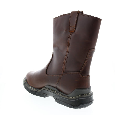 Wolverine Raider DuraShocks Wellington Insulated 10" Mens Brown Work Boots