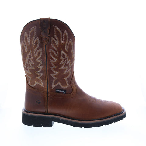 Wolverine Rancher W210080 Mens Brown Wide Leather Slip On Western Boots