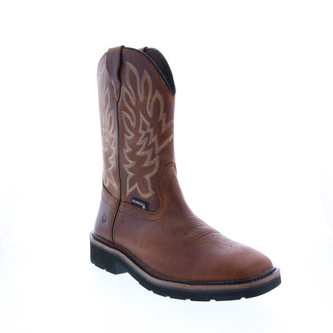 Wolverine Rancher W210080 Mens Brown Wide Leather Slip On Western Boots