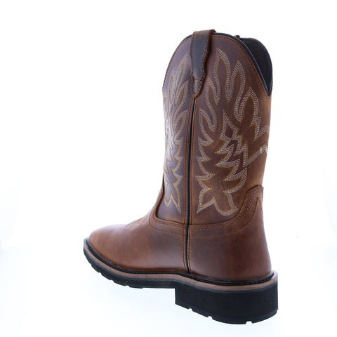 Wolverine Rancher W210080 Mens Brown Wide Leather Slip On Western Boots