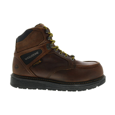 Wolverine Hellcat Wedge Moc Toe Ultraspring WP CM 6" Mens Brown Work Boots