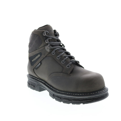 Wolverine Hellcat 6" W211093 Mens Gray Leather Lace Up Work Boots