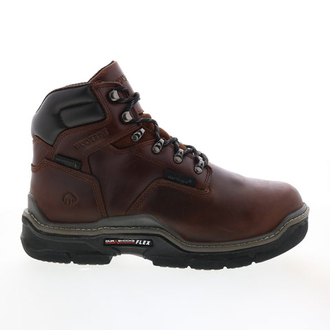 Wolverine Raider Durashocks Waterproof Met-Guard Mens Brown Wide Work Boots