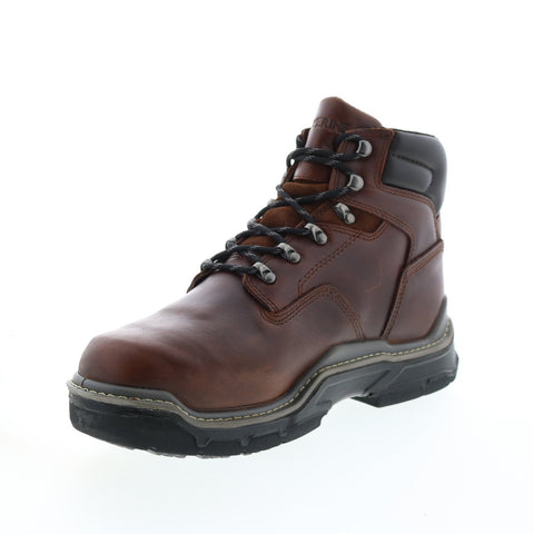 Wolverine Raider Durashocks Waterproof Met-Guard Mens Brown Wide Work Boots