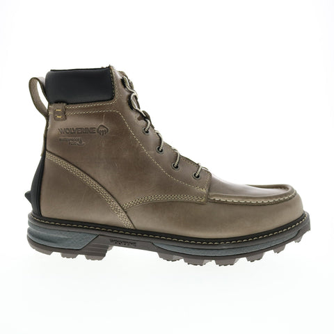 Wolverine Forge Ultraspring Waterporoof Moc Toe 6" Mens Gray Wide Boots