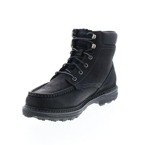 Wolverine Forge Ultraspring Moc-Toe Waterproof 6" Mens Black Wide Work Boots