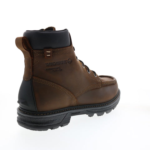Wolverine Forge Ultraspring Moc Toe WP 6" Mens Brown Wide Work Boots