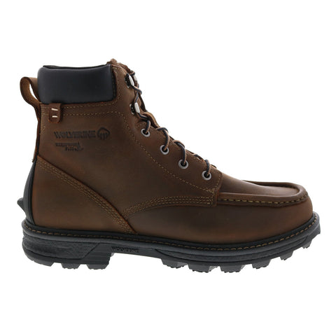 Wolverine Forge Ultraspring Moc-Toe Waterproof 6" Mens Brown Work Boots