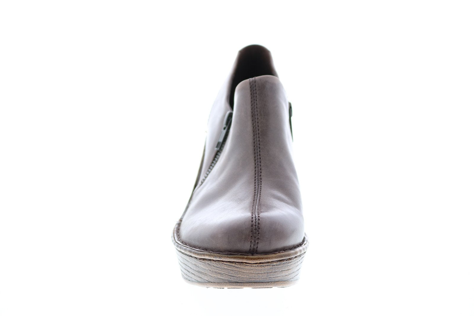 Born Famke Brown Leather Boot Born Womens Famke Zipper Detail Booties Clogs | Mercari main image 4