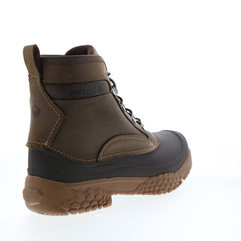 Wolverine Yake Lace 6" Insulated W880125 Mens Brown Leather Rain Boots