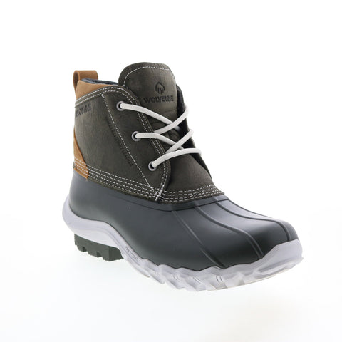 Wolverine Torrent Waterproof W880220 Mens Black Leather Lace Up Rain Boots