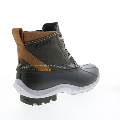 Wolverine Torrent Waterproof W880220 Mens Black Leather Lace Up Rain Boots