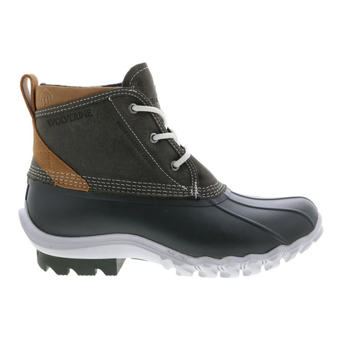 Wolverine Torrent Waterproof W880220 Mens Black Leather Lace Up Rain Boots