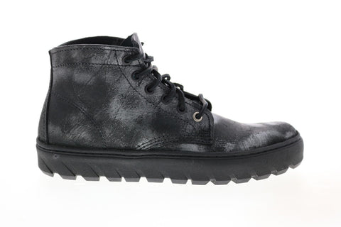 Wolverine Gunmetal W990059 Mens Black Leather Lace Up Lifestyle Sneakers Shoes