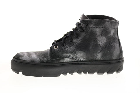 Wolverine Gunmetal W990059 Mens Black Leather Lace Up Lifestyle Sneakers Shoes