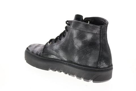 Wolverine Gunmetal W990059 Mens Black Leather Lace Up Lifestyle Sneakers Shoes