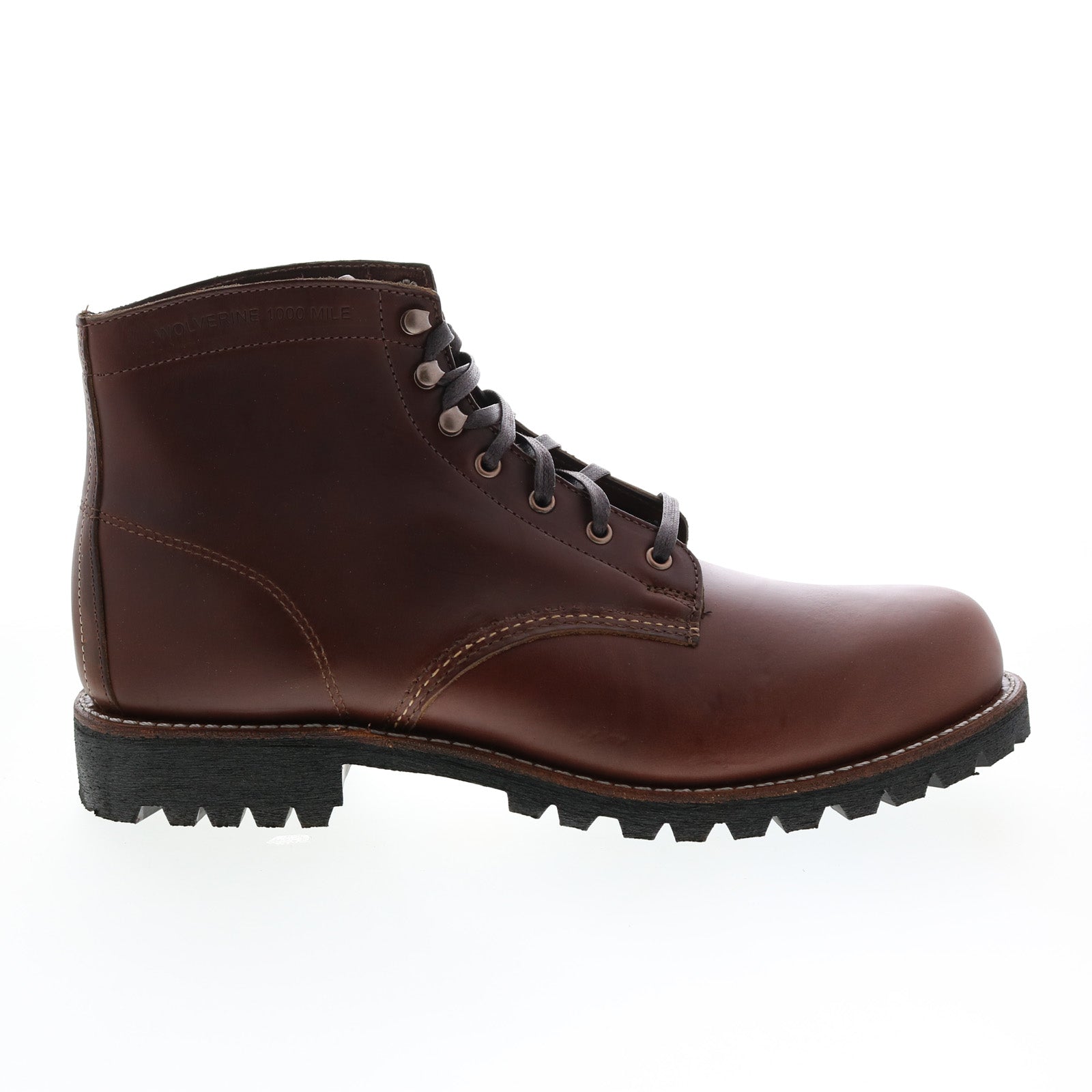 Wolverine 1000 Mile Plain Toe Rugged Boot Mens Brown Casual Dress
