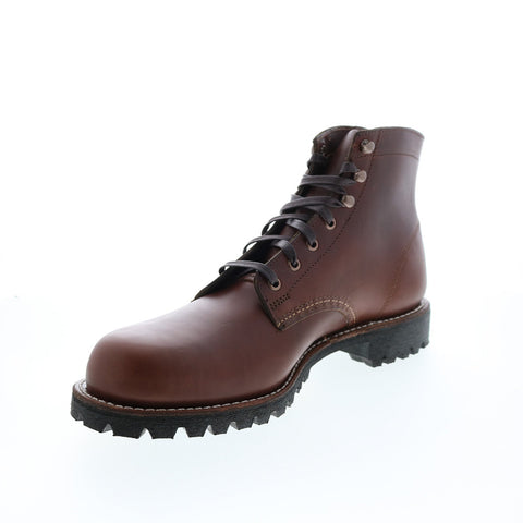 Wolverine 1000 Mile Plain Toe Rugged Boot Mens Brown Casual Dress Boots