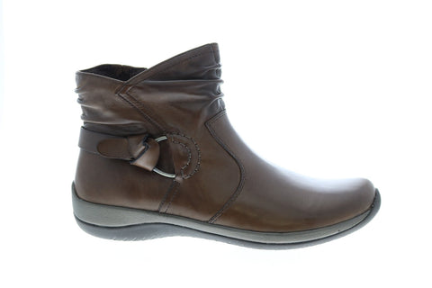 Earth Watson Womens Brown Leather Zipper Casual Dress Boots