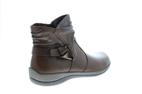 Earth Watson Womens Brown Leather Zipper Casual Dress Boots