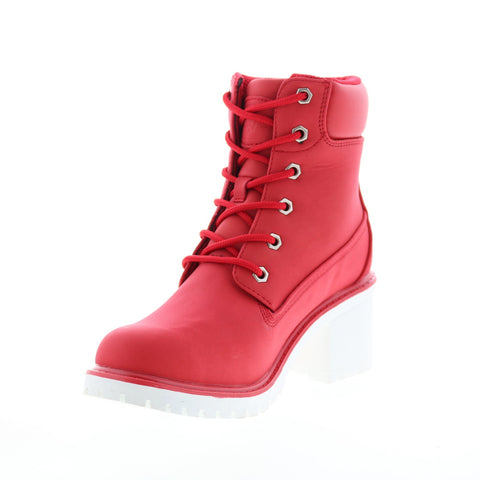 Lugz Clove WCLOVD-640 Womens Red Synthetic Lace Up Casual Dress Boots