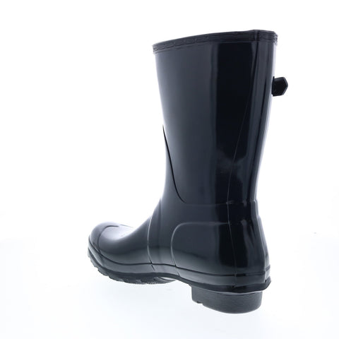 Hunter Original Short Gloss Boot WFS1000RGL-NVY Womens Blue Rain Boots