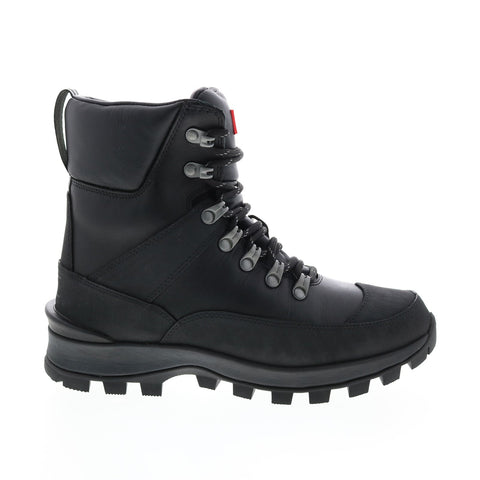 Hunter Leather Commando Boot WFS1009NUB-BLK Womens Black Rain Boots