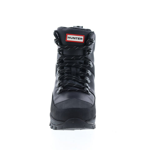 Hunter Leather Commando Boot WFS1009NUB-BLK Womens Black Rain Boots